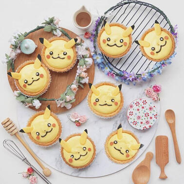 pikachu egg tarts